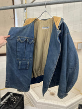 Load image into Gallery viewer, 1980s Katharine Hamnett Denim Double Breasted Hooded Bomber - Size OS