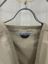 Load image into Gallery viewer, 1990s Armani Cotton Racer Vest with Back Cargo Pocket - Size M
