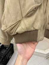 Load image into Gallery viewer, 1980s Vintage American Designer Suede Leather Cargo Bomber Jacket - Size XL