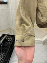 Load image into Gallery viewer, 1980s Vintage American Designer Suede Leather Cargo Bomber Jacket - Size XL