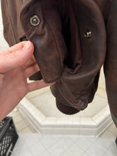 Load image into Gallery viewer, 1980s Vintage American Designer Leather Cargo Bomber Jacket - Size L