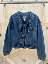 Load image into Gallery viewer, 1980s Marithe Francois Girbaud Denim Faux Layered Jacket with Adjustable Neck - Size M