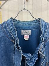 Load image into Gallery viewer, 1980s Marithe Francois Girbaud Denim Faux Layered Jacket with Adjustable Neck - Size M