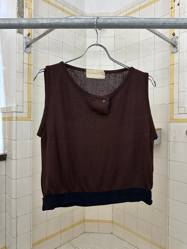1980s Claude Montana Crop Top Knit Vest - Size XS