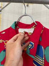 Load image into Gallery viewer, 1980s Claude Montana Cactus Cowboy Print Patch Pocket Shirt - Size XL