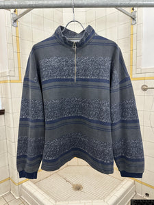 1980s Armani Graphic Quarter Zip Pullover - Size L