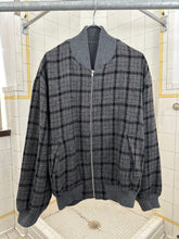 Load image into Gallery viewer, 1990s Comme des Garcons Homme Wool Charcoal Grey Checkered Bomber - Size L