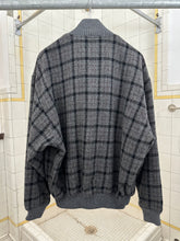 Load image into Gallery viewer, 1990s Comme des Garcons Homme Wool Charcoal Grey Checkered Bomber - Size L