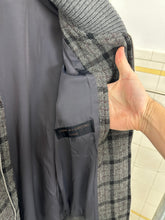 Load image into Gallery viewer, 1990s Comme des Garcons Homme Wool Charcoal Grey Checkered Bomber - Size L