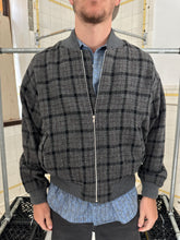 Load image into Gallery viewer, 1990s Comme des Garcons Homme Wool Charcoal Grey Checkered Bomber - Size L
