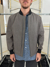 Load image into Gallery viewer, 1990s Comme des Garcons Homme Plus Faded Grey Pinstripe Cropped Bomber - Size M