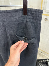Load image into Gallery viewer, 1980s Claude Montana Denim Trousers with Off Center Metal Clasp Closure - Size M