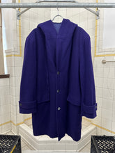Load image into Gallery viewer, 1980s Claude Montana Purple Hooded Wool Coat - Size M