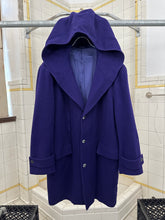 Load image into Gallery viewer, 1980s Claude Montana Purple Hooded Wool Coat - Size M