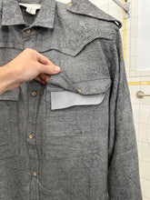 Load image into Gallery viewer, 1980s Claude Montana Heather Wool Western Shirt with Shoulderpads - Size L
