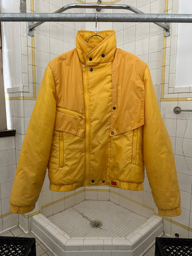 1980s Ball Padded Nylon Jacket with Stowaway Zipper Pocket - Size M