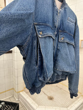 Load image into Gallery viewer, 1980s Katharine Hamnett Padded Denim Cargo Jacket - Size L