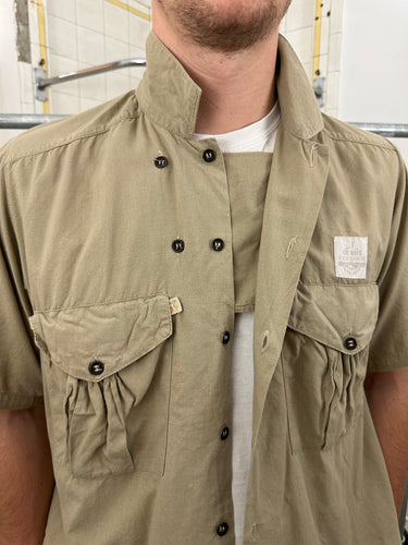 1980s Ball Cargo Shirt with Hidden Top Closure - Size M