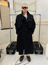 Load image into Gallery viewer, 1980s Parachute Long Wool Coat with Removable Shoulder Panel and Belt - Size L