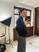 Load image into Gallery viewer, 1980s Claude Montana Zippered Wool Jacquard Knit Shirt - Size M