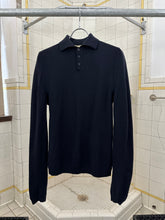 Load image into Gallery viewer, 2000s Roberto Menichetti Navy Quarter Button Up Sweater -Size M