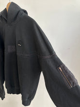 Load image into Gallery viewer, Constant Practice x J. Taverniti Black Garment Dyed Hoodie with Silk Piping