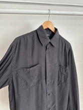 Load image into Gallery viewer, Constant Practice x J. Taverniti Black Garment Dyed Silk Shirt