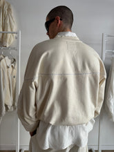 Load image into Gallery viewer, Constant Practice x J. Taverniti Off White Terry Bomber with Silk Piping