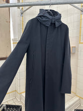Load image into Gallery viewer, 2000s Burberry Prorsum Black Wool Trench Coat with Packable Hood and Waist Cinch - Size M