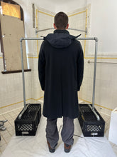 Load image into Gallery viewer, 2000s Burberry Prorsum Black Wool Trench Coat with Packable Hood and Waist Cinch - Size M