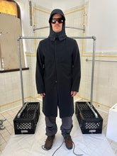 Load image into Gallery viewer, 2000s Burberry Prorsum Black Wool Trench Coat with Packable Hood and Waist Cinch - Size M