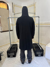 Load image into Gallery viewer, 2000s Burberry Prorsum Black Wool Trench Coat with Packable Hood and Waist Cinch - Size M