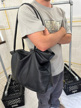 Load image into Gallery viewer, 1990s Issey Miyake Black Leather Tote - Size OS