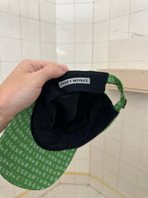 Load image into Gallery viewer, 2000s Issey Miyake Green Jacquard Logo 5 Panel Hat - Size OS