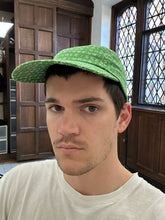 Load image into Gallery viewer, 2000s Issey Miyake Green Jacquard Logo 5 Panel Hat - Size OS