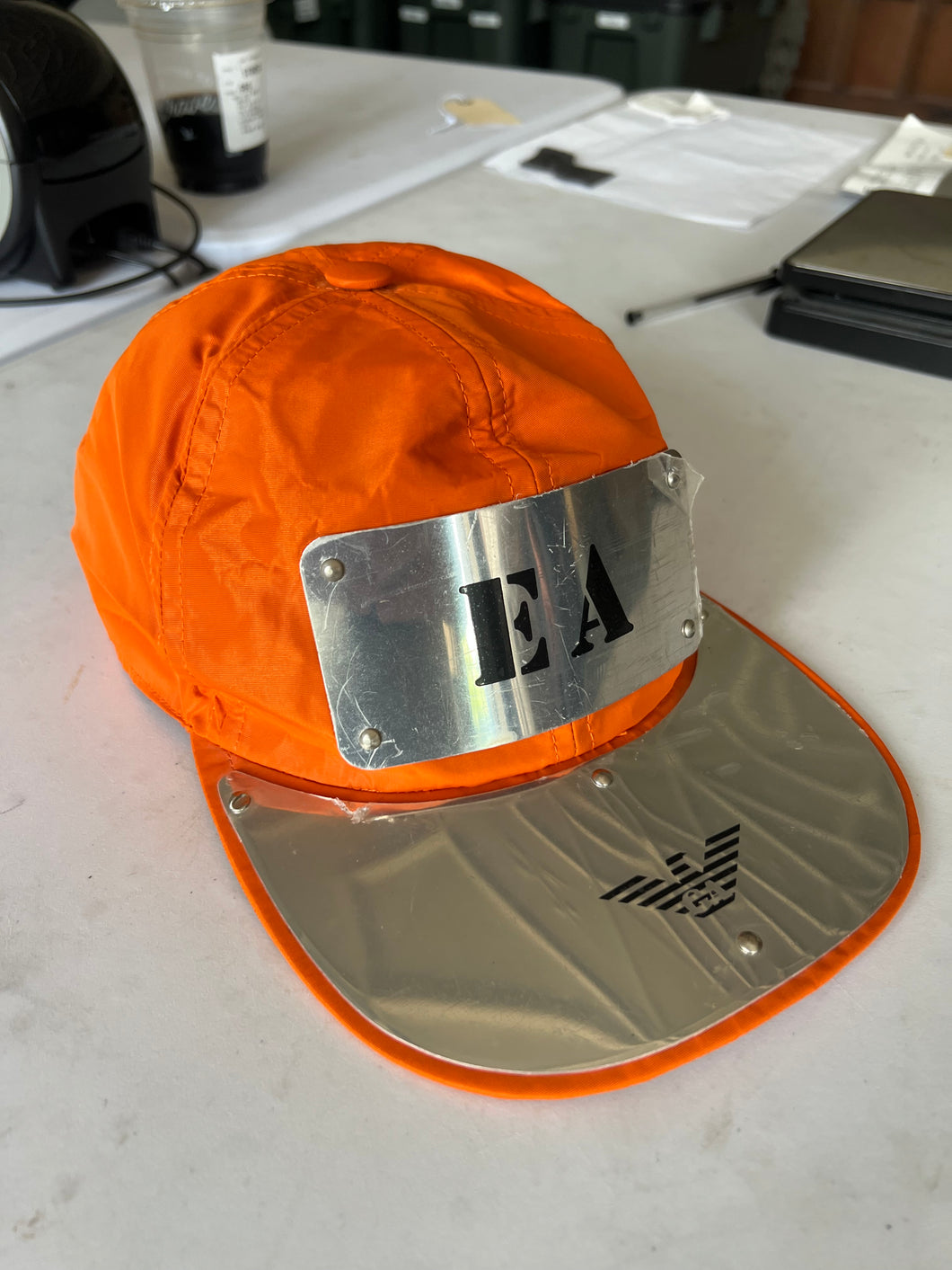 1990s Armani Metal Plated Cap - Size 59