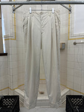 Load image into Gallery viewer, 1980s Issey Miyake White Pleated Trousers with Zippered Backpockets - Size M