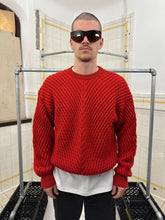 Load image into Gallery viewer, aw1991 Issey Miyake Red Ribbed Knit Sweater - Size M