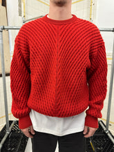 Load image into Gallery viewer, aw1991 Issey Miyake Red Ribbed Knit Sweater - Size M