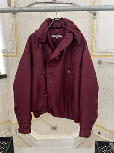 1980s Katharine Hamnett Padded Silk Double Breasted Bomber - Size XL