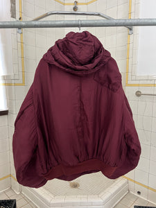 1980s Katharine Hamnett Padded Silk Double Breasted Bomber - Size XL