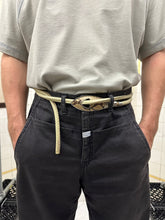 Load image into Gallery viewer, 1980s Issey Miyake Python Buckle Leather Rope Belt - Size OS
