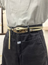 Load image into Gallery viewer, 1980s Issey Miyake Python Buckle Leather Rope Belt - Size OS