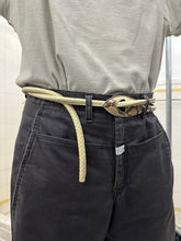 Load image into Gallery viewer, 1980s Issey Miyake Python Buckle Leather Rope Belt - Size OS