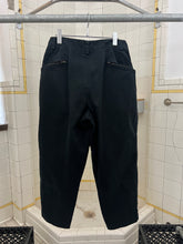 Load image into Gallery viewer, 1980s Issey Miyake Black Cotton Twill Pleated Moto Trousers - Size S