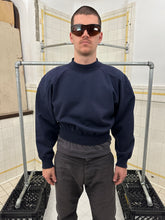 Load image into Gallery viewer, aw1993 Issey Miyake Cropped Sweatshirt with Topstitched Shoulderpads - Size M