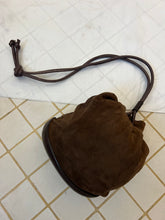 Load image into Gallery viewer, 1980s Issey Miyake Suede Drawstring Bag - Size OS