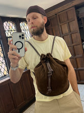 Load image into Gallery viewer, 1980s Issey Miyake Suede Drawstring Bag - Size OS