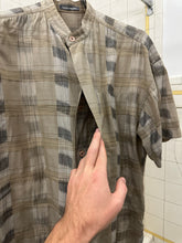 Load image into Gallery viewer, 1980s Issey Miyake Brush Plaid Button Up Shirt - Size M