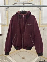 Load image into Gallery viewer, 1990s Katharine Hamnett Burgundy Hooded Bomber - Size M